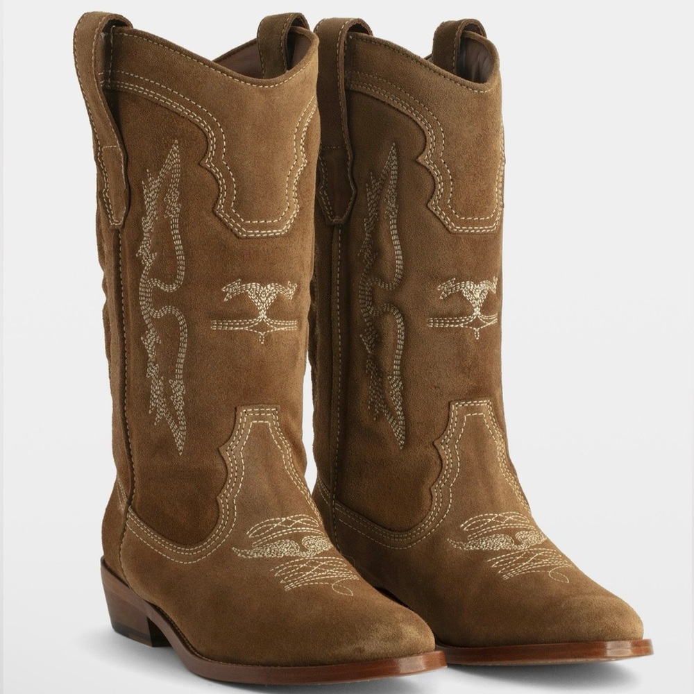 Zadig and Voltaire New in Box Tex Western Suede boots.  FR 37 / US 6 6.5